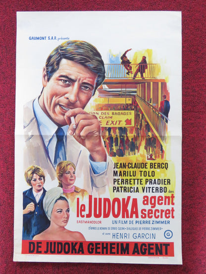 JUDOKA-SECRET AGENT BELGIUM POSTER JEAN-CLAUDE BERCQ MARILU TOLO 1966