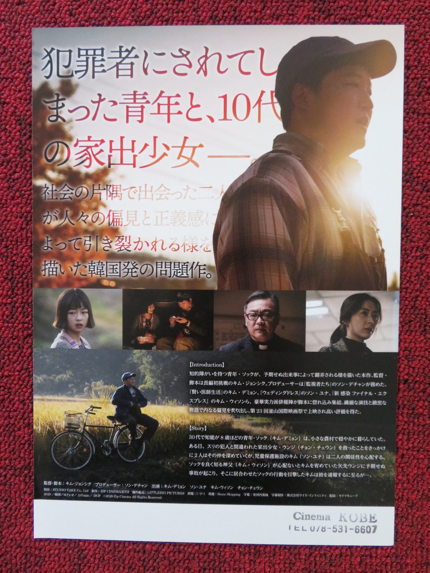 STONE SKIPPING JAPANESE CHIRASHI (B5) POSTER SONG YOON AH KIM DAE MYUNG 2020