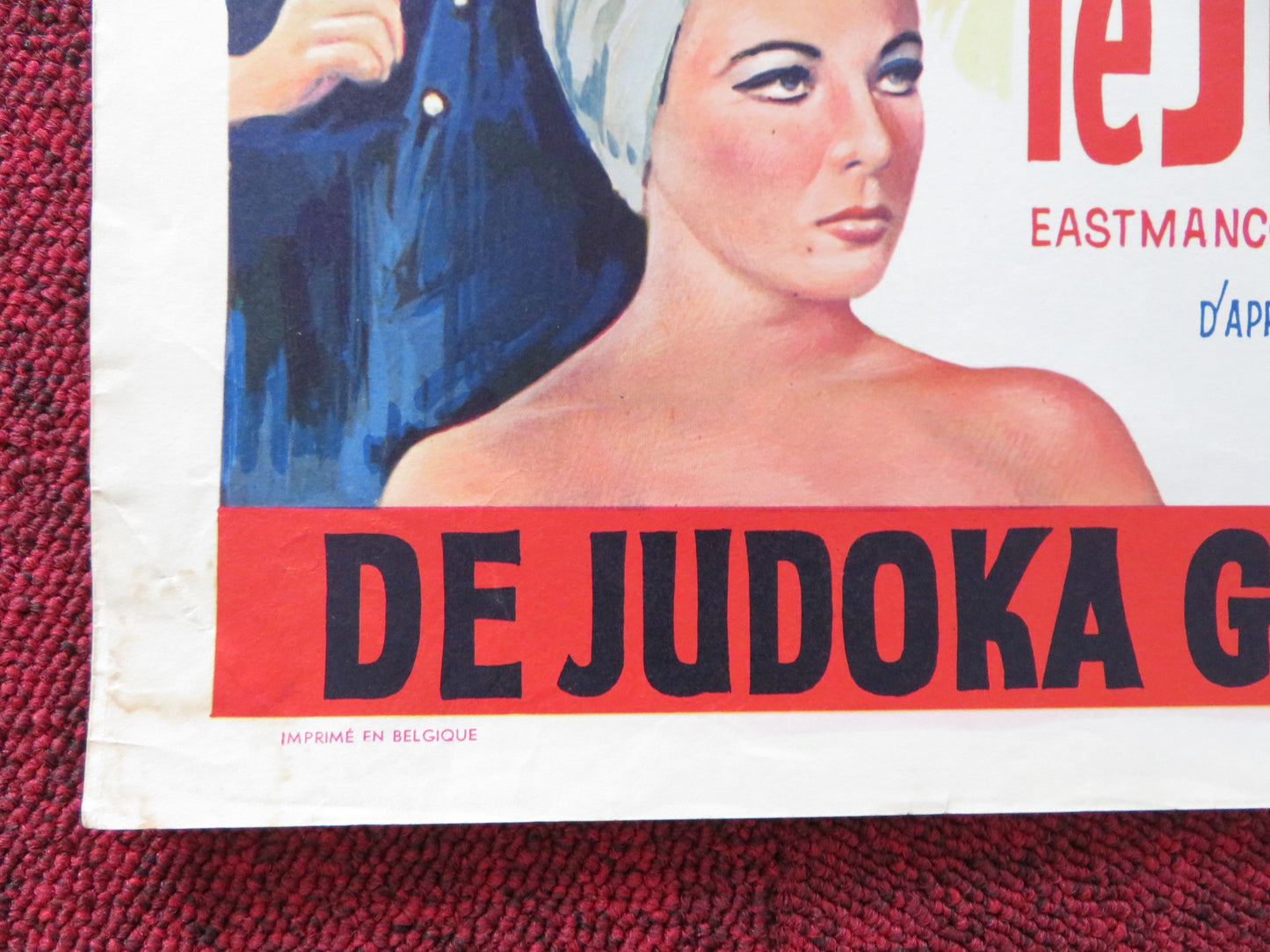 JUDOKA-SECRET AGENT BELGIUM POSTER JEAN-CLAUDE BERCQ MARILU TOLO 1966