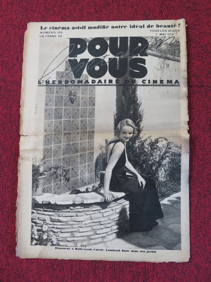 POUR VOUS CINEMA NO. 129 - FRENCH CINEMA + FILM WEEKLY NEWSPAPER D.  PAROLA 1931