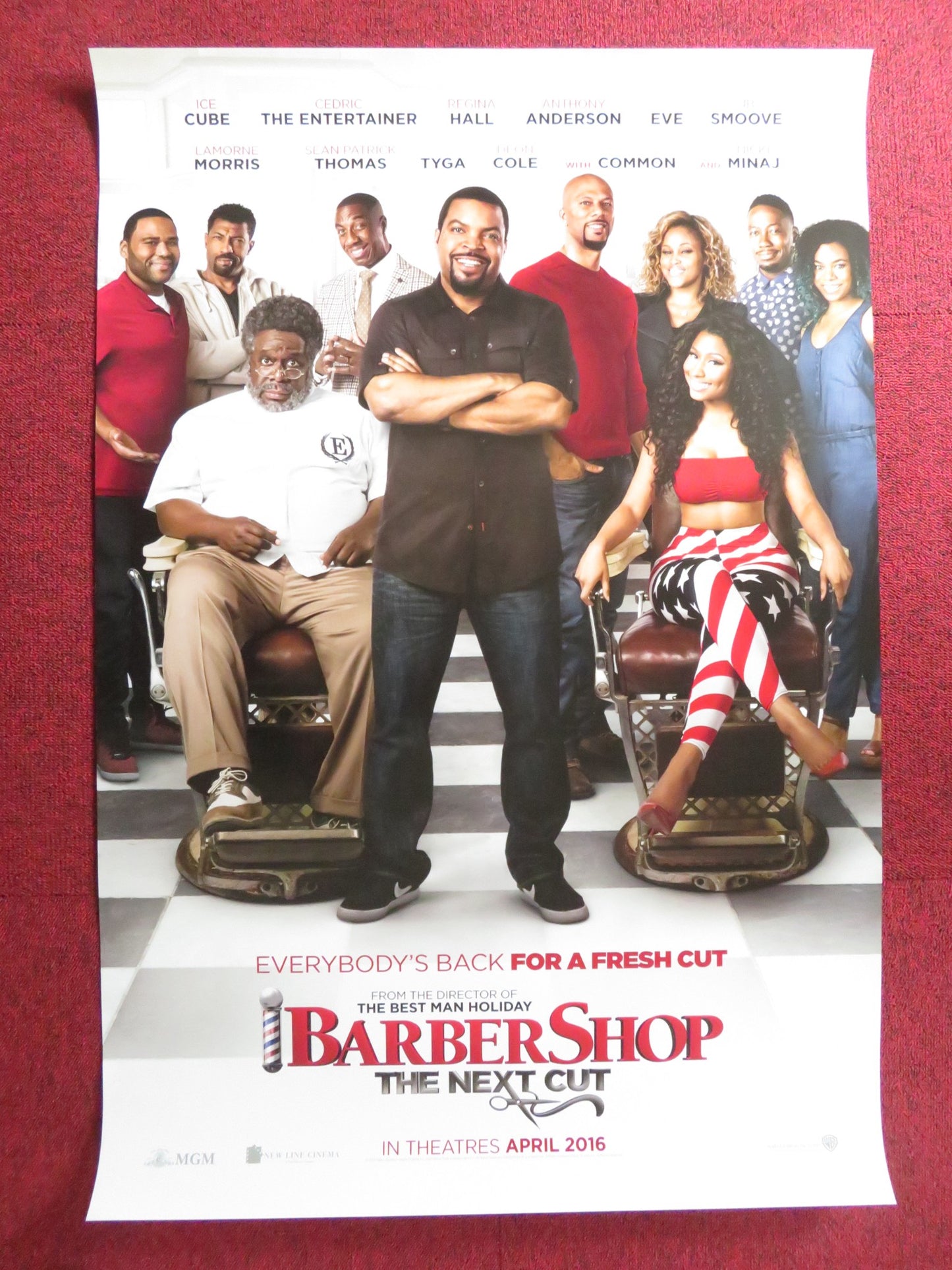 BARBERSHOP: THE NEXT CUT US ONE SHEET ROLLED POSTER ICE CUBE 2016