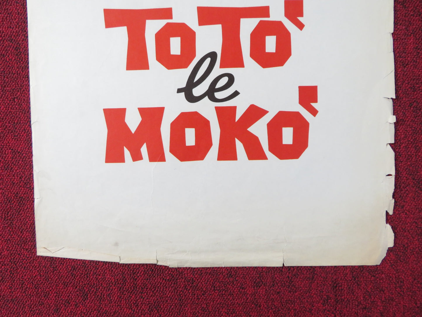 TOTO LE MOKO ITALIAN LOCANDINA POSTER TOTO GIANNA MARIA CANALE