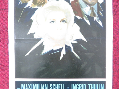 RETURN FROM THE ASHES ITALIAN LOCANDINA POSTER MAXIMILIAN SCHELL I. THULIN 1965