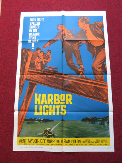 HARBOR LIGHTS FOLDED US ONE SHEET POSTER MIRIAM COLON KENT TAYLOR 1963