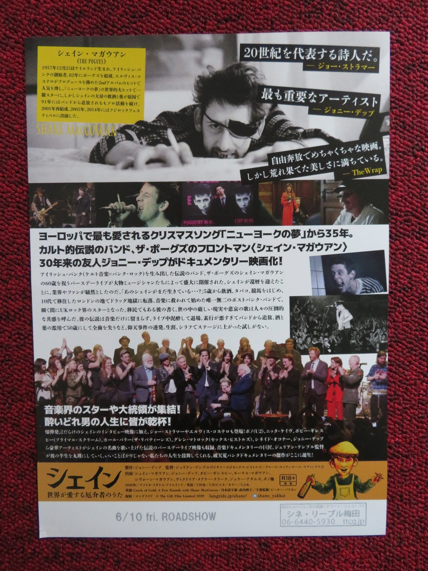 CROCK OF GOLD: A FEW ROUNDS WITH SHANE MACGOWAN JAPANESE CHIRASHI (B5) POSTER