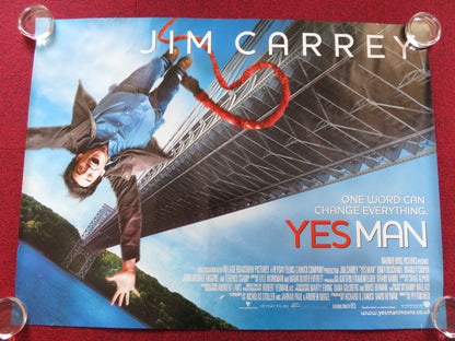 YES MAN UK QUAD (30"x 40") ROLLED POSTER JIM CARREY ZOOEY DESCHANEL 2008