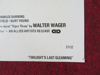 TWILIGHT'S LAST GLEAMING - B FOLDED US ONE SHEET POSTER BURT LANCASTER 1977