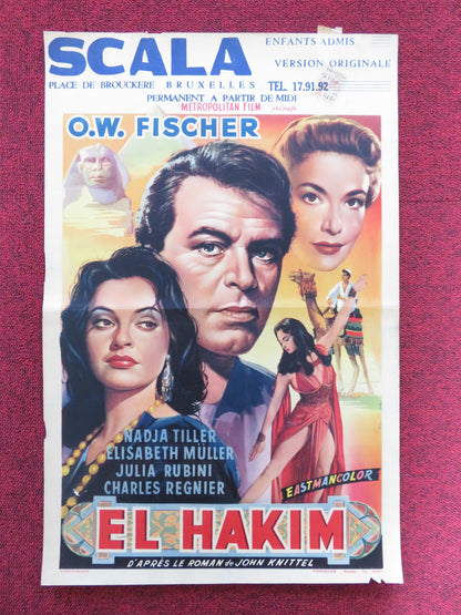 EL HAKIM BELGIUM POSTER NADJA TILLER ELISABETH MULLER 1957