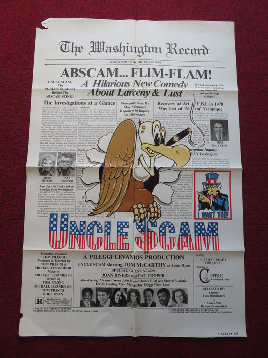 UNCLE SCAM FOLDED US ONE SHEET POSTER TOM MCCARTHY JOAN RIVERS 1981