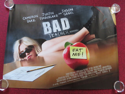 BAD TEACHER UK QUAD (30"x 40") ROLLED POSTER CAMERON DIAZ JASON SEGAL 2011