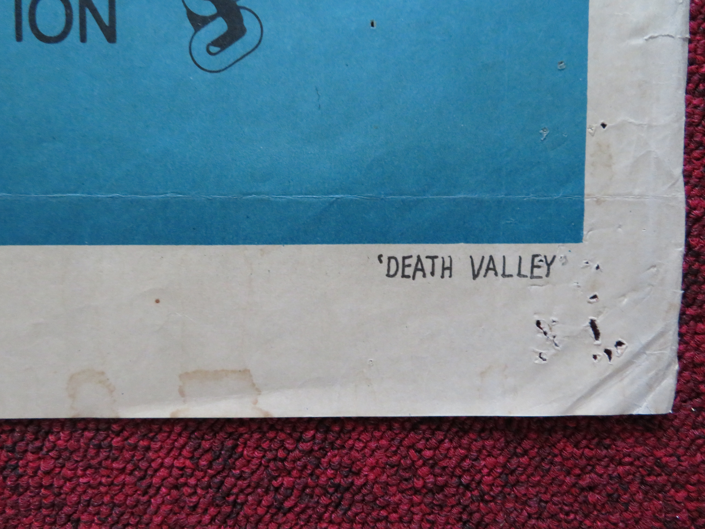 DEATH VALLEY FOLDED ARGENTINA ONE SHEET POSTER PAUL LE MAT CATHERINE HICKS 1982