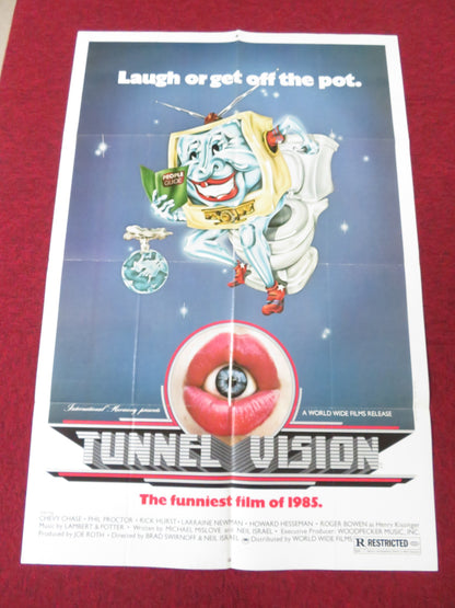 TUNNEL VISION FOLDED US ONE SHEET POSTER CHEVY CHASE PHIL PROCTOR 1976