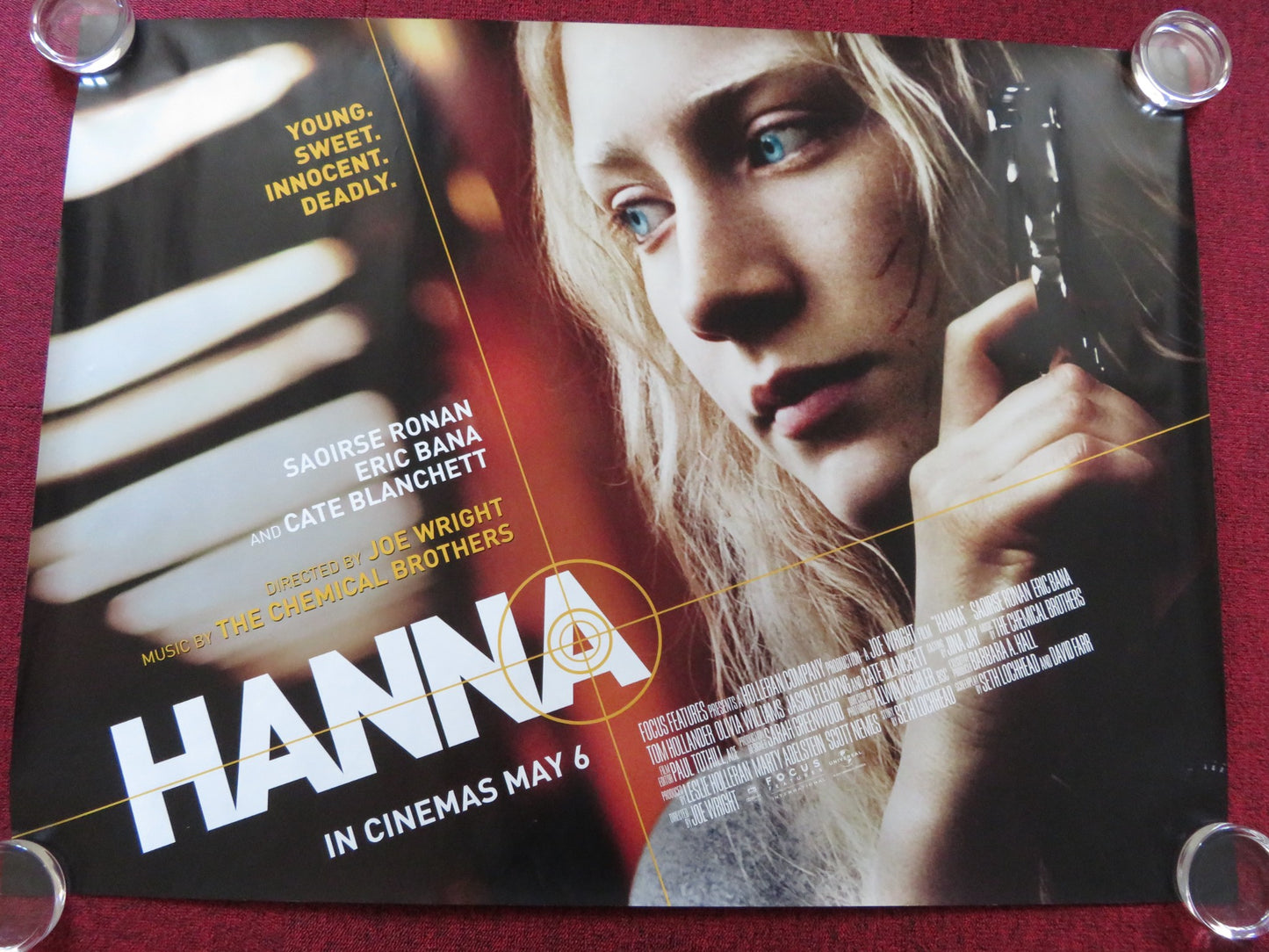 HANNA UK QUAD (30"x 40") ROLLED POSTER SAOIRSE RONAN ERIC BANA 2011