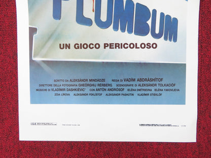 PLUMBUM, OR DANGEROUS GAME ITALIAN LOCANDINA POSTER ANTON ANDROSOF 1989