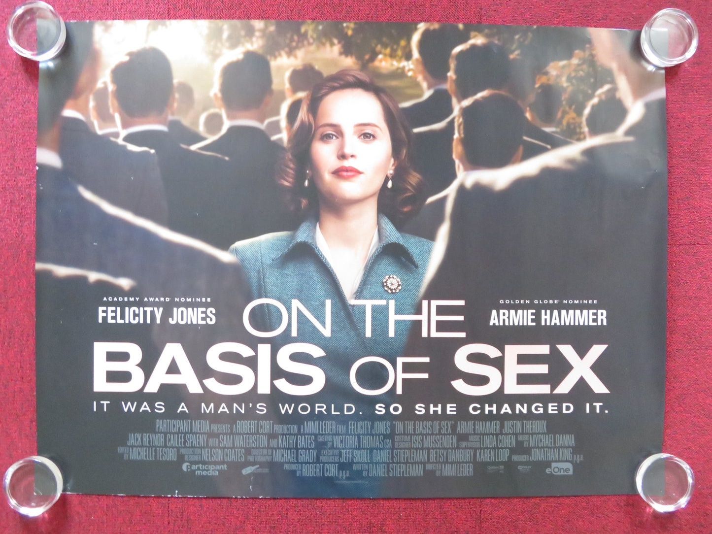 ON THE BASIS OF SEX UK QUAD (30"x 40") ROLLED POSTER FELICITY JONES 2018