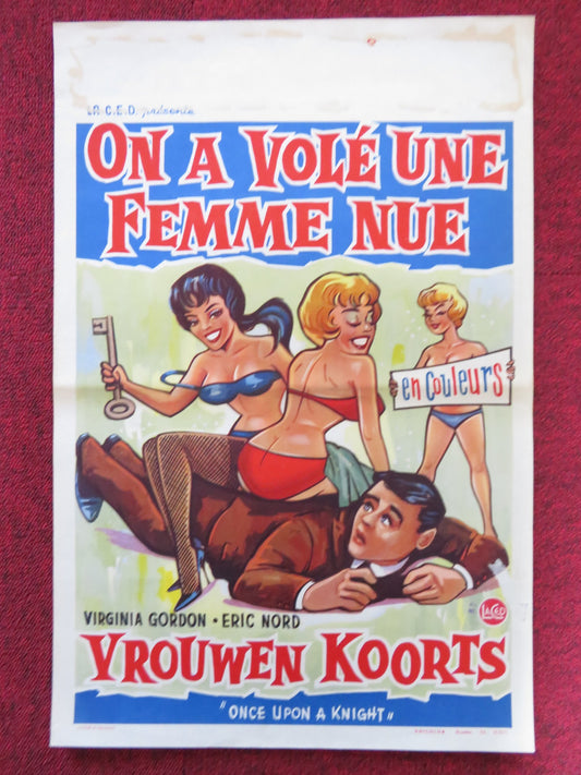 ONCE UPON A KNIGHT BELGIUM POSTER ERIC WOOD VIRGINIA GORDON 1961