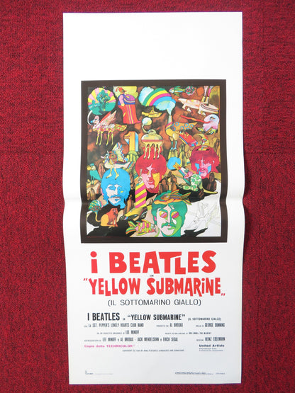 YELLOW SUBMARINE ITALIAN LOCANDINA POSTER THE BEATLES LENNON MCCARTNEY 1980s