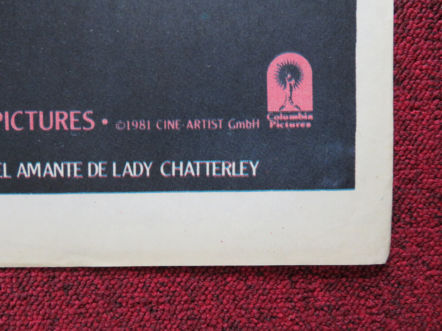 LADY CHATTERLEY'S LOVER FOLDED ARGENTINA ONE SHEET POSTER SYLVIA KRISTEL 1981