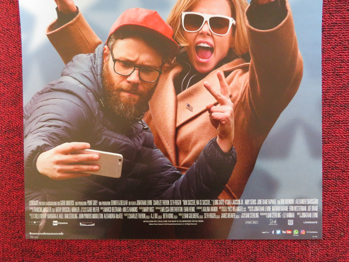 LONG SHOT ITALIAN LOCANDINA POSTER CHARLIZE THERON SETH ROGAN 2019