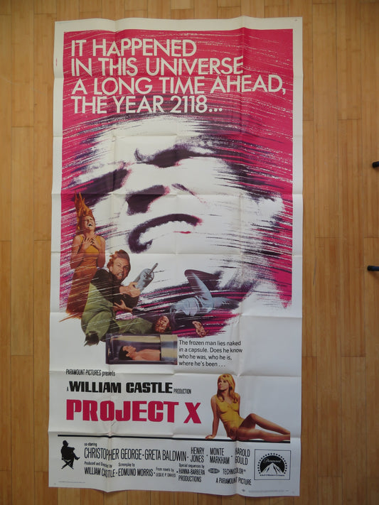 PROJECT X US 3 SHEET POSTER CHRISTOPHER GEORGE GRETA BALDWIN 1968