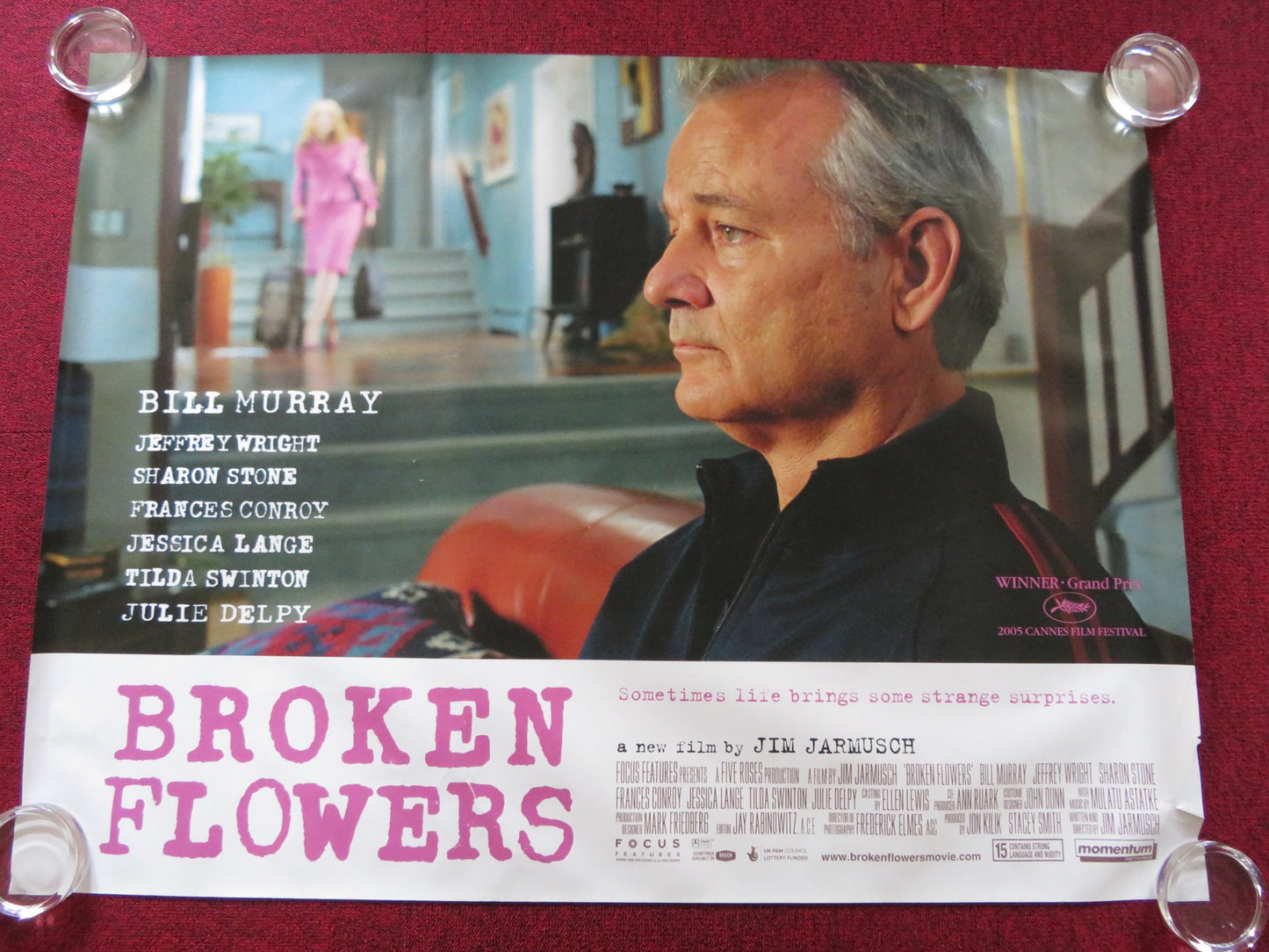 BROKEN FLOWERS UK QUAD (30"x 40") ROLLED POSTER BILL MURRAY JULIE DELPY 2005