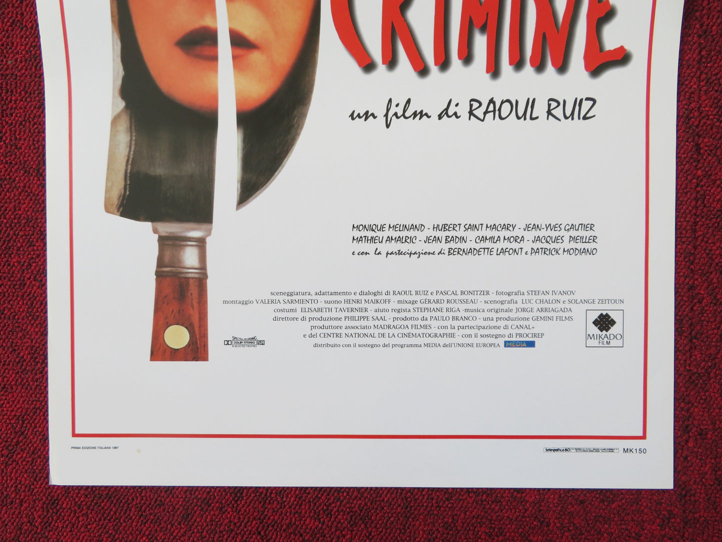 GENEALOGIES OF A CRIME ITALIAN LOCANDINA POSTER CATHERINE DENEUVE PICCOLI 1997