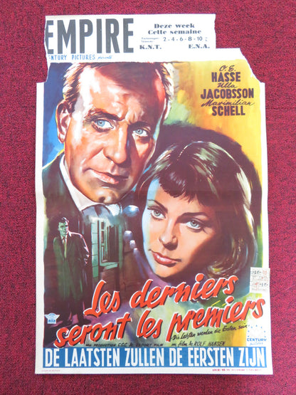 THE LAST ONES SHALL BE FIRST BELGIUM POSTER O.E HASSE ULLA JACOBSSON 1957