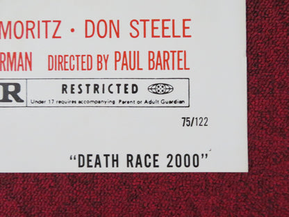 DEATH RACE 2000 FOLDED US ONE SHEET POSTER DAVID CARRADINE S. STALLONE 1975