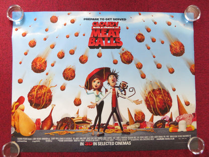 CLOUDY WITH A CHANCE OF MEATBALLS UK QUAD (30"x 40") ROLLED POSTER B. HADER 2009