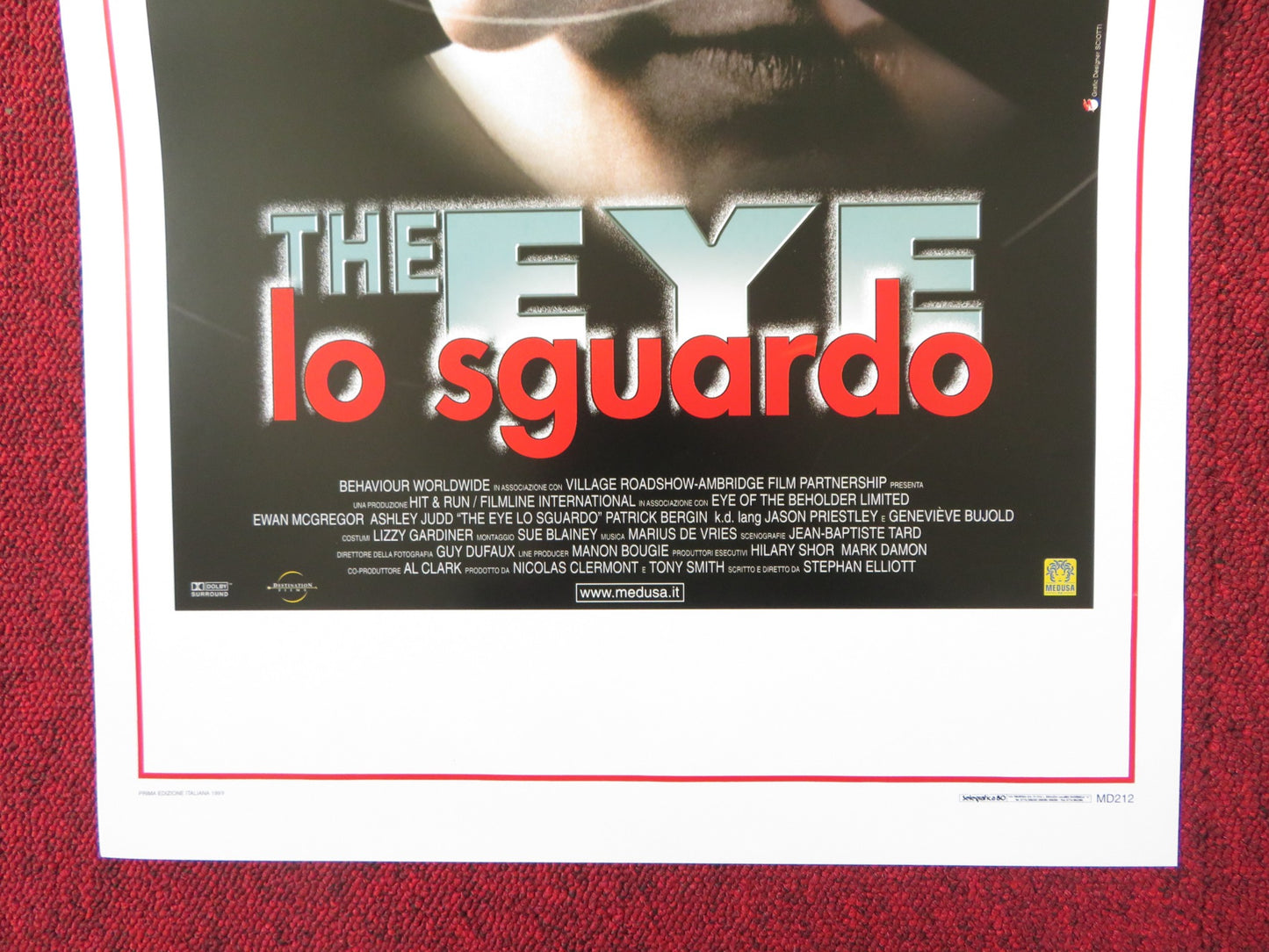 EYE OF THE BEHOLDER ITALIAN LOCANDINA POSTER EWAN MCGREGOR ASHLEY JUDD 1999