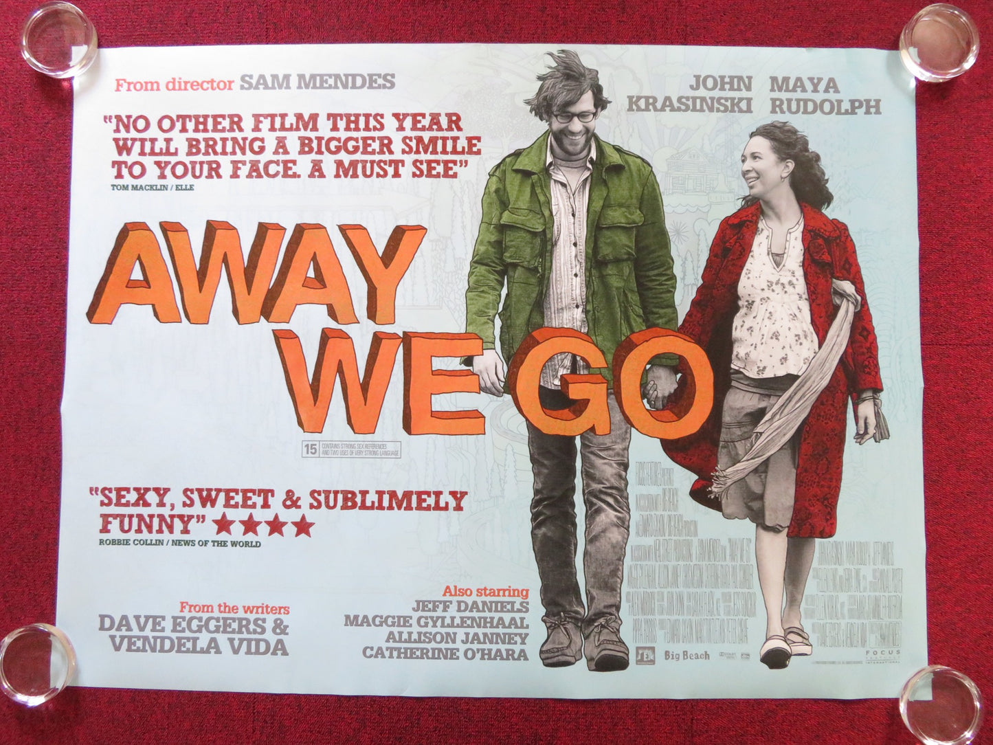 AWAY WE GO UK QUAD (30"x 40") ROLLED POSTER JOHN KRASINSKI MAYA RUDOLPH 2009