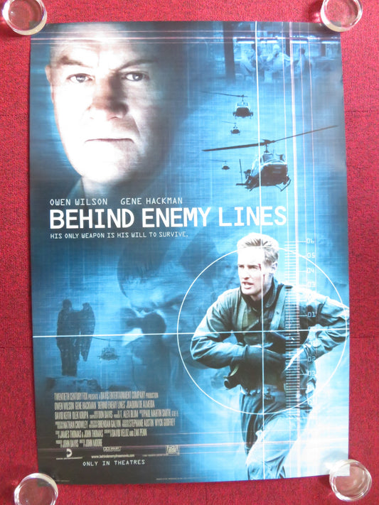 BEHIND ENEMY LINES US ONE SHEET ROLLED POSTER GENE HACKMAN OWEN WILSON 2001