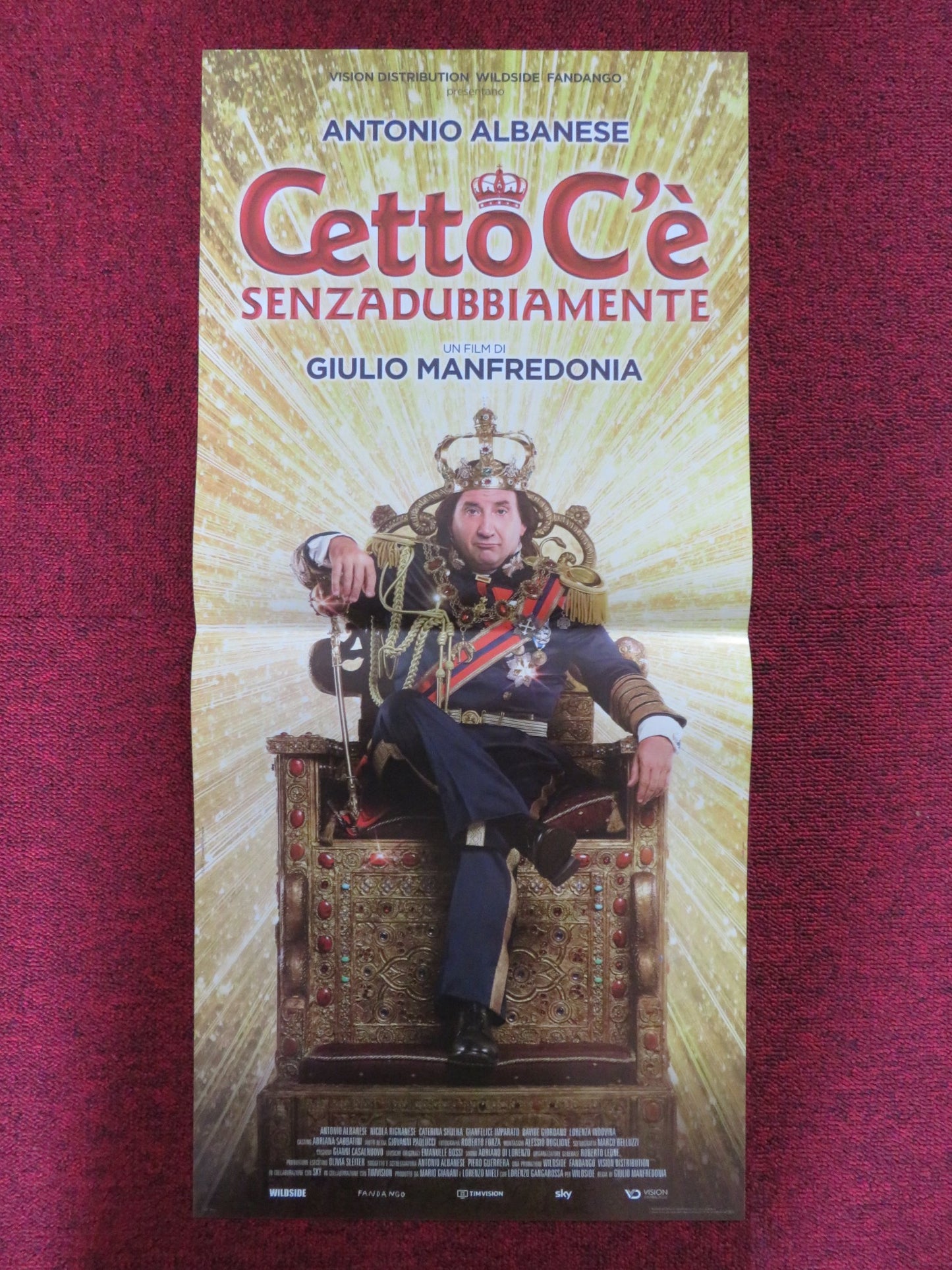 CETTO C'E SENZADUBBIAMENTE ITALIAN LOCANDINA POSTER ANTONIO ALBANESE 2019