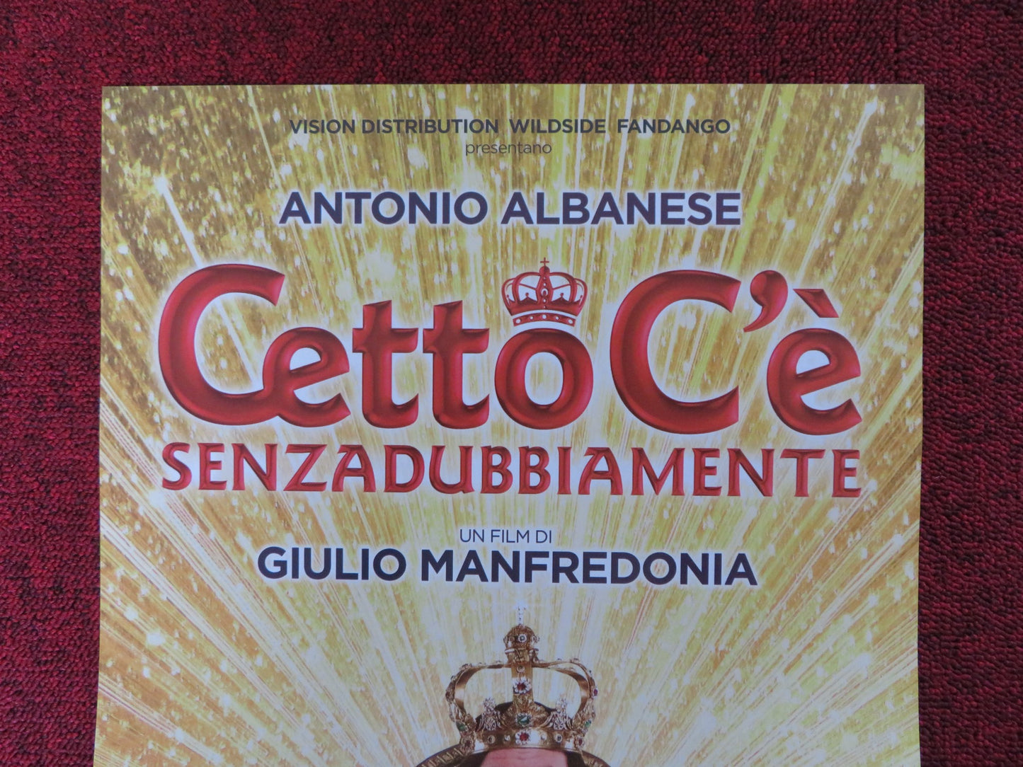 CETTO C'E SENZADUBBIAMENTE ITALIAN LOCANDINA POSTER ANTONIO ALBANESE 2019