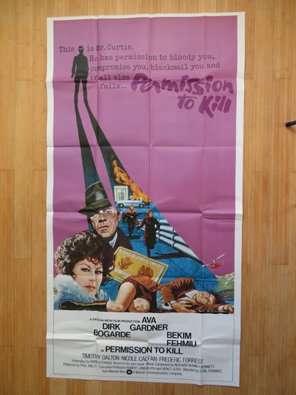 PERMISSION TO KILL THE EXECUTIONER US 3 SHEET POSTER DIRK BOGARDE A.GARDNER 1975