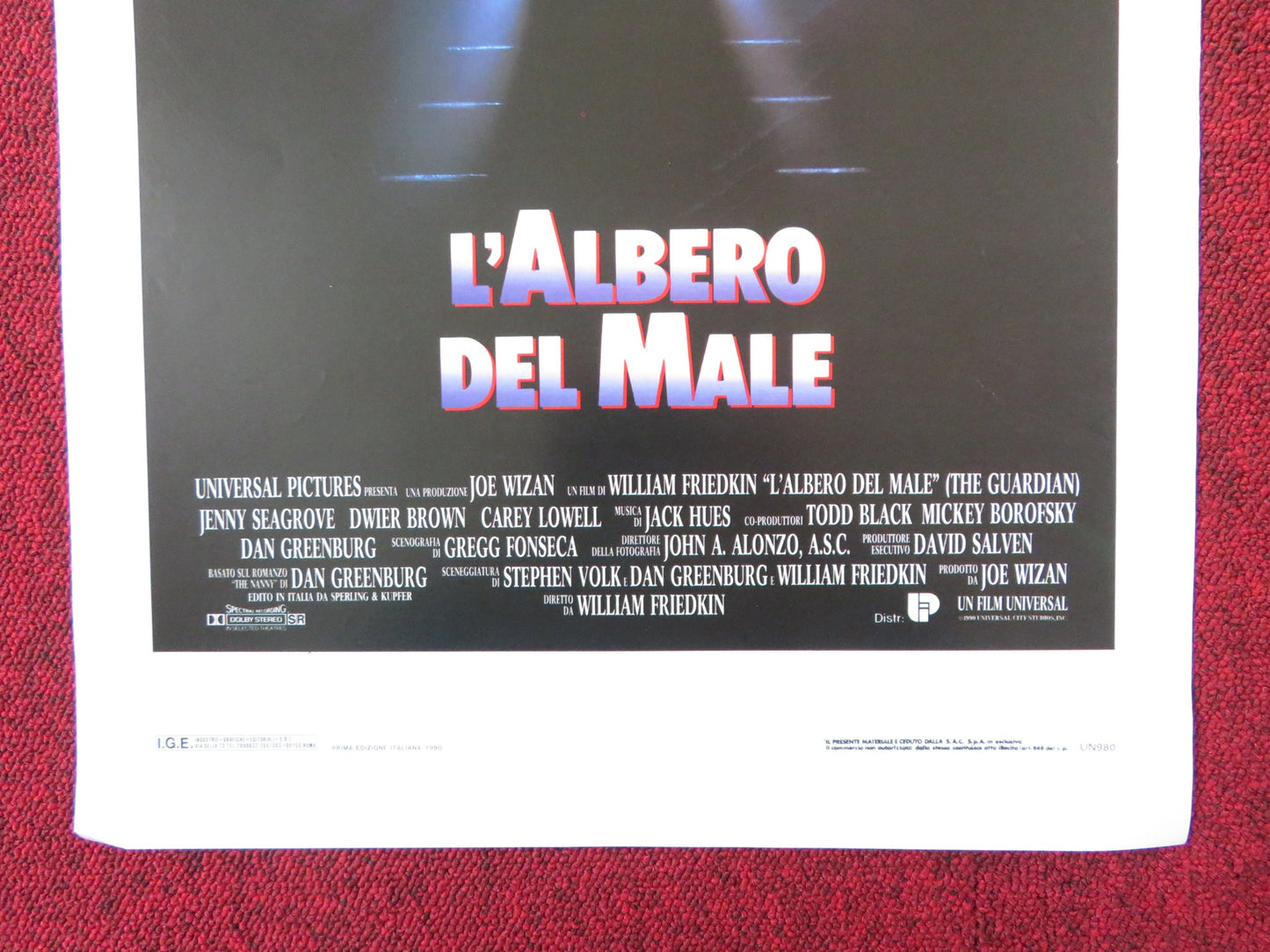 L'ALBERO DEL MALE ITALIAN LOCANDINA POSTER JENNY SEAGROVE DWIER BROWN 1990