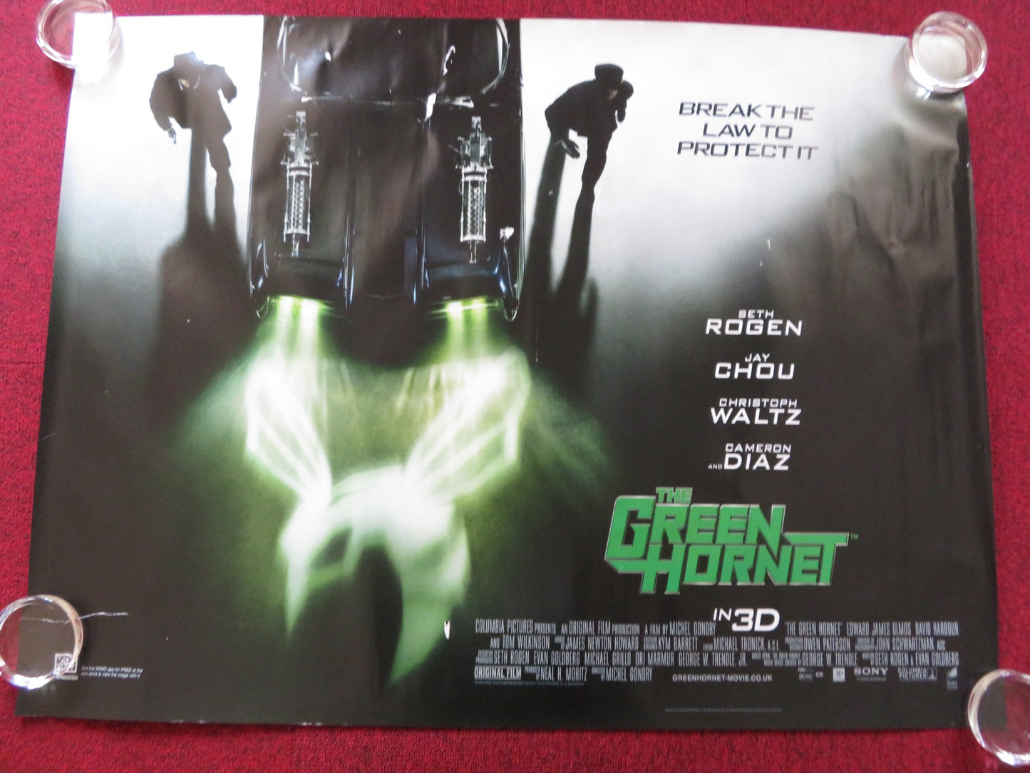 THE GREEN HORNET UK QUAD (30"x 40") ROLLED POSTER SETH ROGEN CAMERON DIAZ 2011