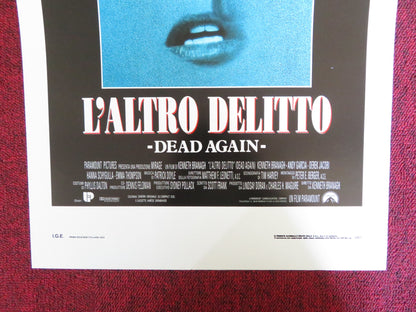 DEAD AGAIN ITALIAN LOCANDINA POSTER KENNETH BRANAGH ANDY GARCIA 1992