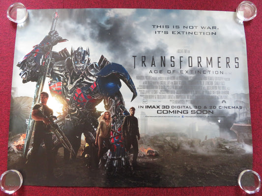 TRANSFORMERS: AGE OF EXTINCTION UK QUAD (30"x 40") ROLLED POSTER  WAHLBERG 2014