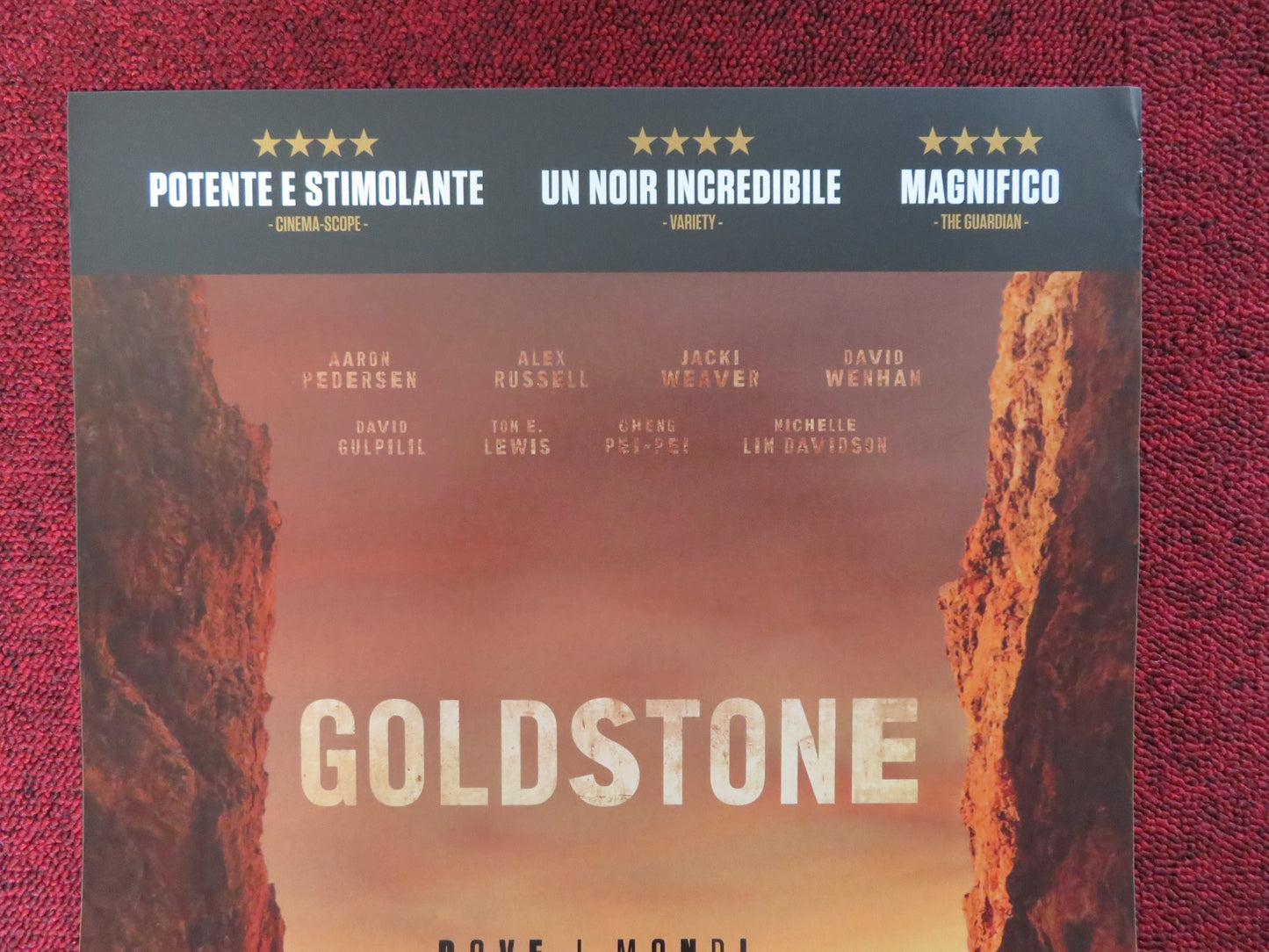 GOLDSTONE ITALIAN LOCANDINA POSTER AARON PEDERSEN ALEX RUSSELL 2016