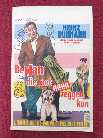 DER MANN, DER NICHT NEIN SAGEN KONNTE BELGIUM POSTER HEINZ RUHMANN 1958