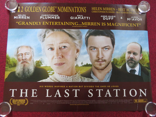 THE LAST STATION UK QUAD (30"x 40") ROLLED POSTER HELEN MIRREN JAMES MCAVOY 2009