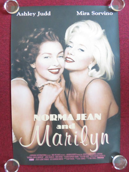 NORMA JEAN &  MARILYN US ONE SHEET ROLLED POSTER ASHLEY JUDD MIRA SORVINO 1996