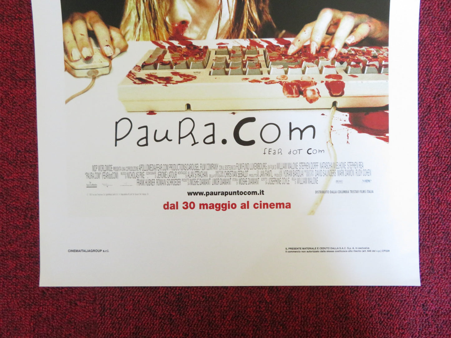 FEARDOTCOM ITALIAN LOCANDINA POSTER STEPHEN DORFF NATASCHA MCELHONE 2002