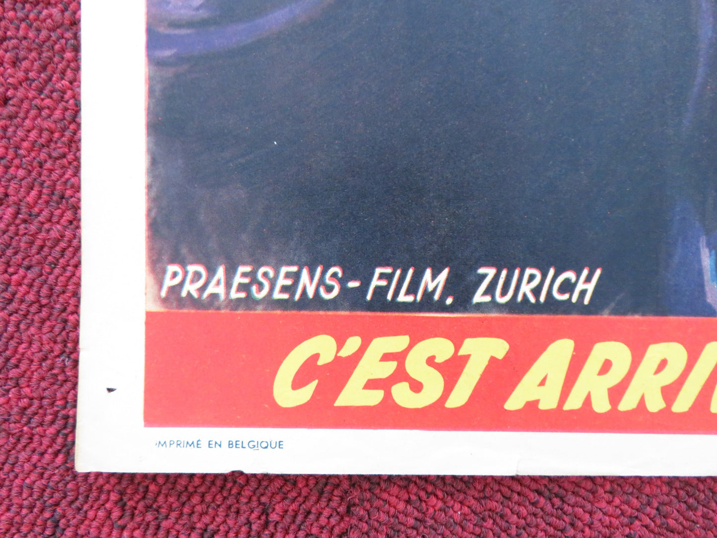 C'EST ARRIVE EN PLEIN JOUR BELGIUM POSTER HEINZ RUHMANN MICHEL SIMON 1958