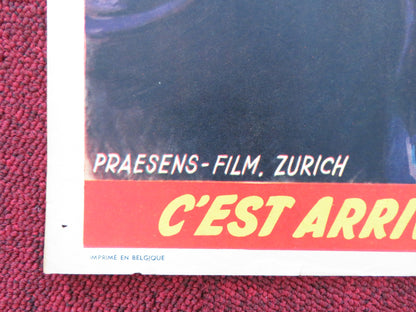 C'EST ARRIVE EN PLEIN JOUR BELGIUM POSTER HEINZ RUHMANN MICHEL SIMON 1958