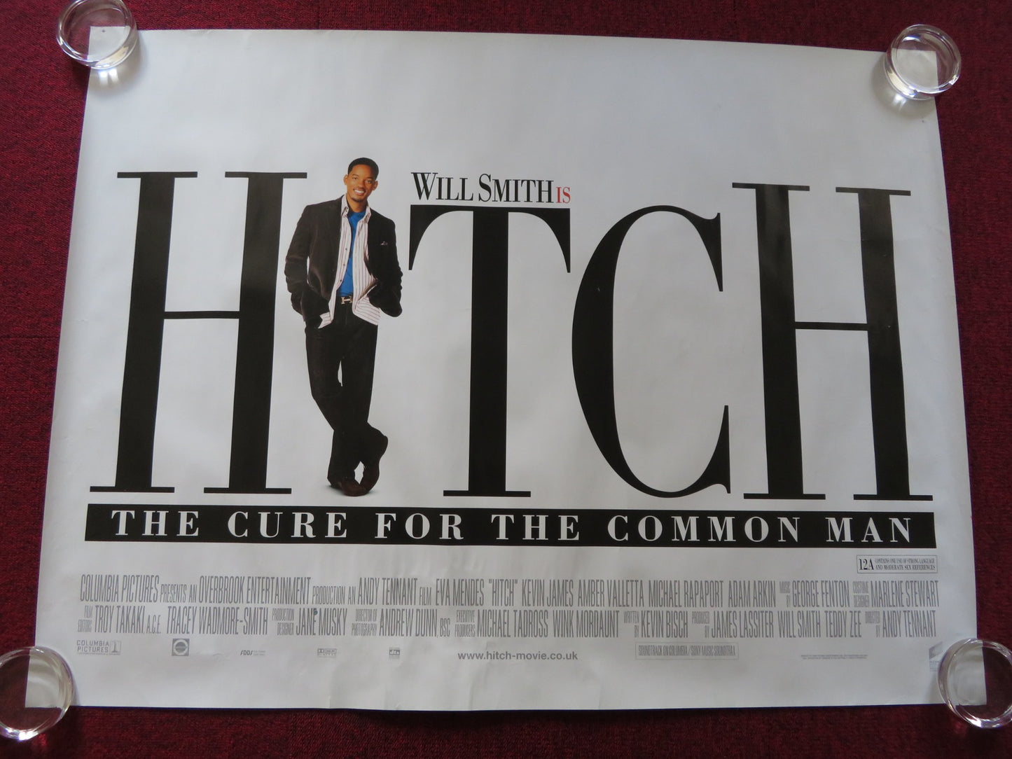 HITCH UK QUAD (30"x 40") ROLLED POSTER WILL SMITH EVA MENDES 2005