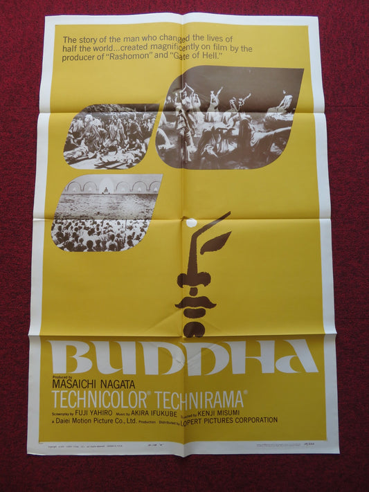 BUDDHA FOLDED US ONE SHEET POSTER KENJI MISUMI 1963