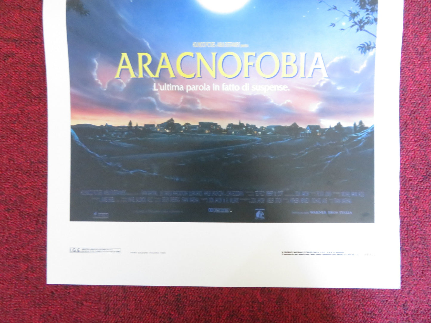 ARACHNOPHOBIA ITALIAN LOCANDINA POSTER JEFF DANIELS JOHN GOODMAN 1990