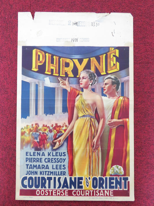 FRINE, CORTIGIANA D'ORIENTE BELGIUM POSTER ELENA KLEUS PIERRE CRESSOY 1953